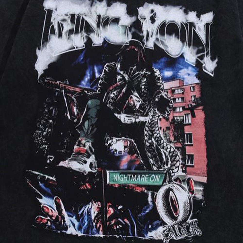 Black Knight Printed Round Neck T-shirt For Men