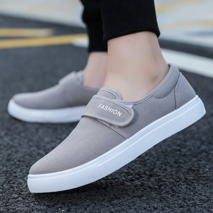 Canvas Flat Shoes Men Velcro Casual Sneakers